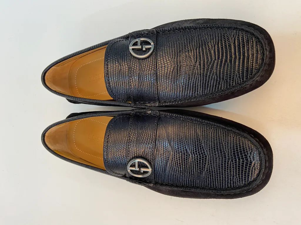 Gold Buckle Loafer Shoes