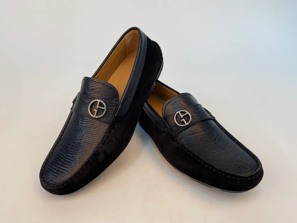 Gold Buckle Loafer Shoes