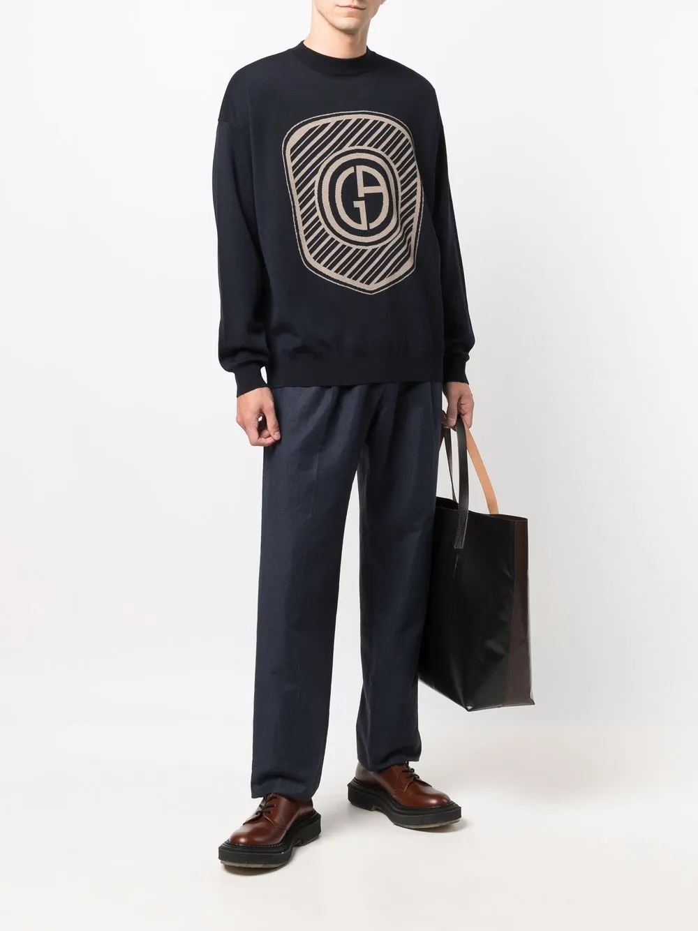 Logo-Print Knitted Jumper