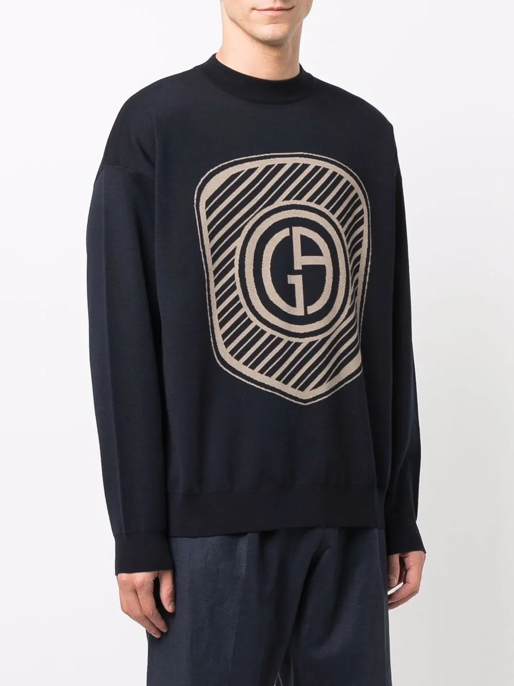 Logo-Print Knitted Jumper