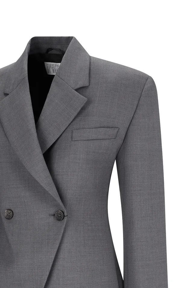 Asymmetrical Double-Breasted Jacket