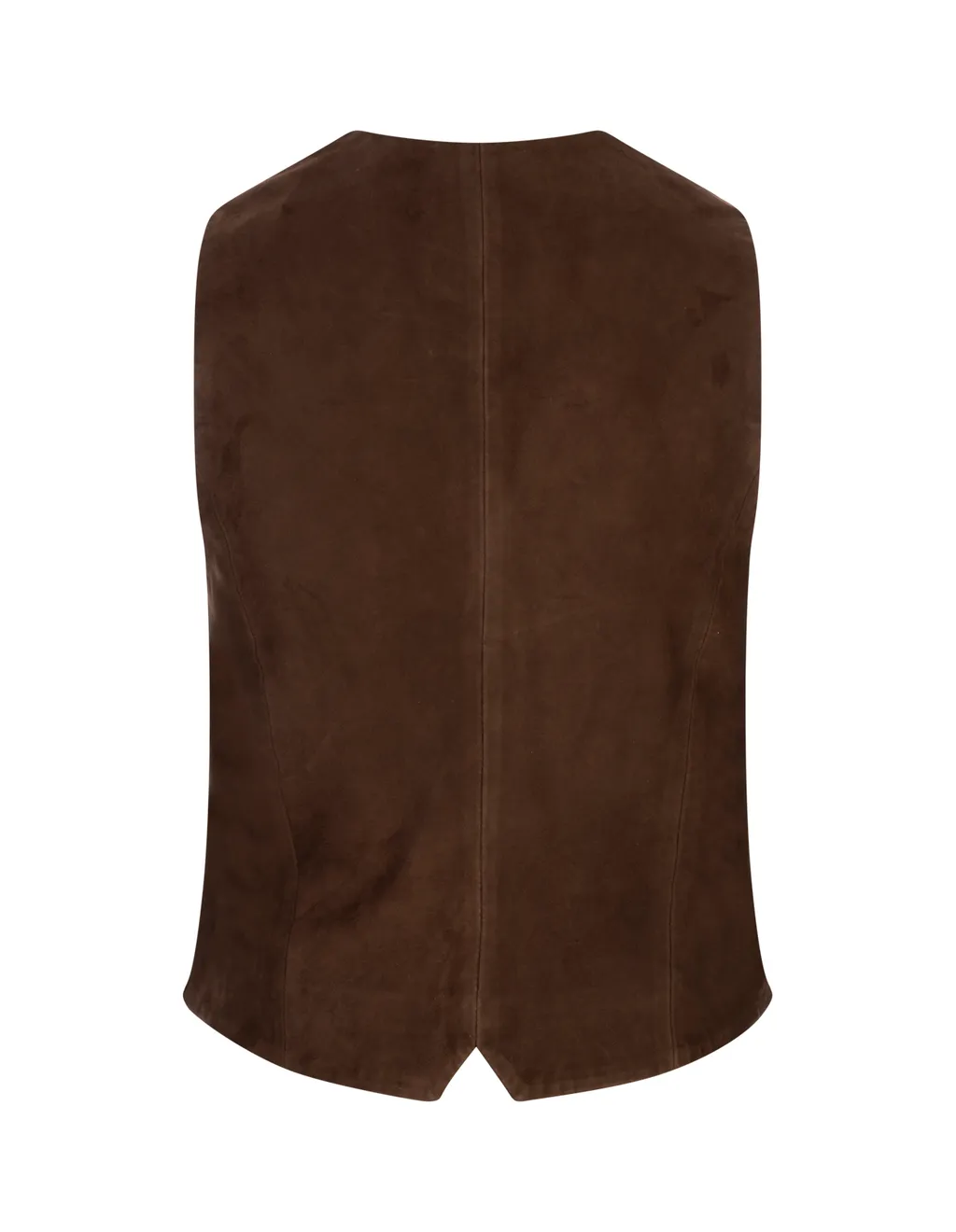 Button-Fastening Suede Waistcoat