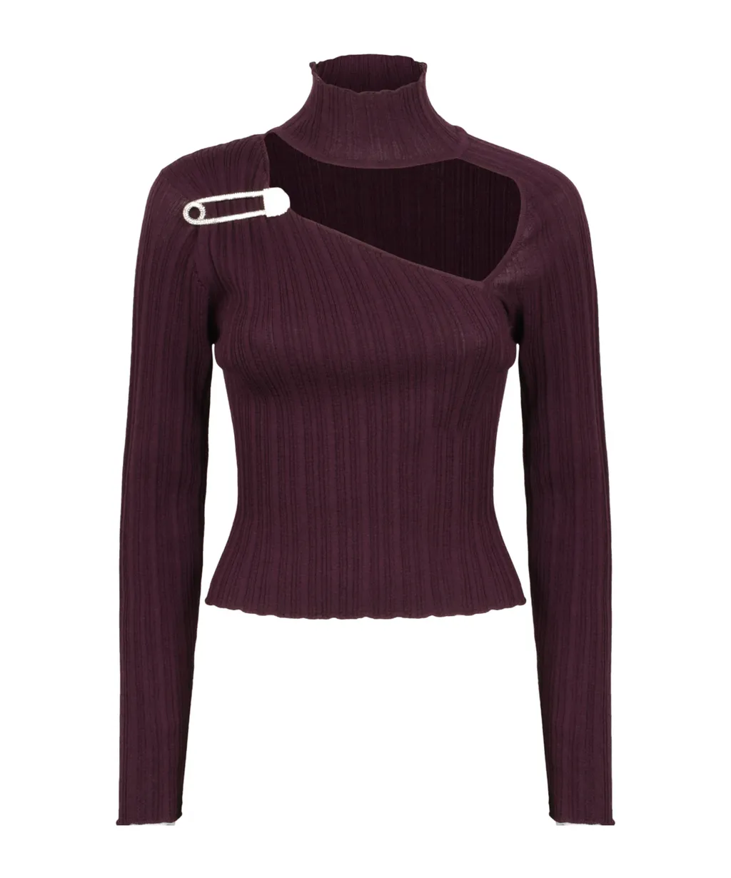 Cut-Out Knitted Jumper
