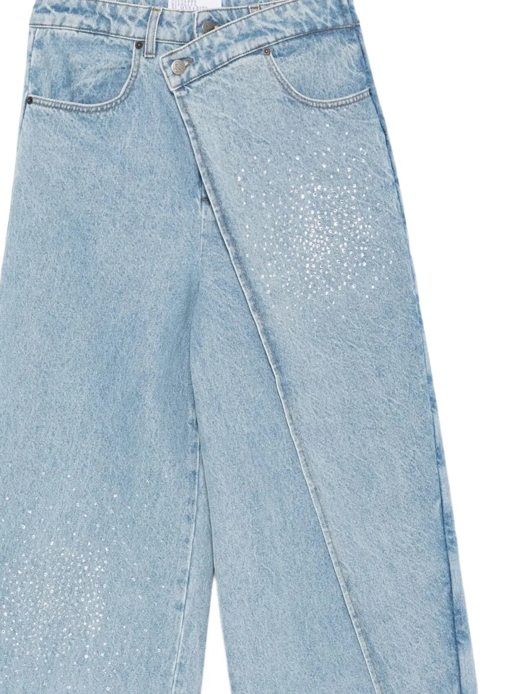 Embellished Wide-Leg Jeans