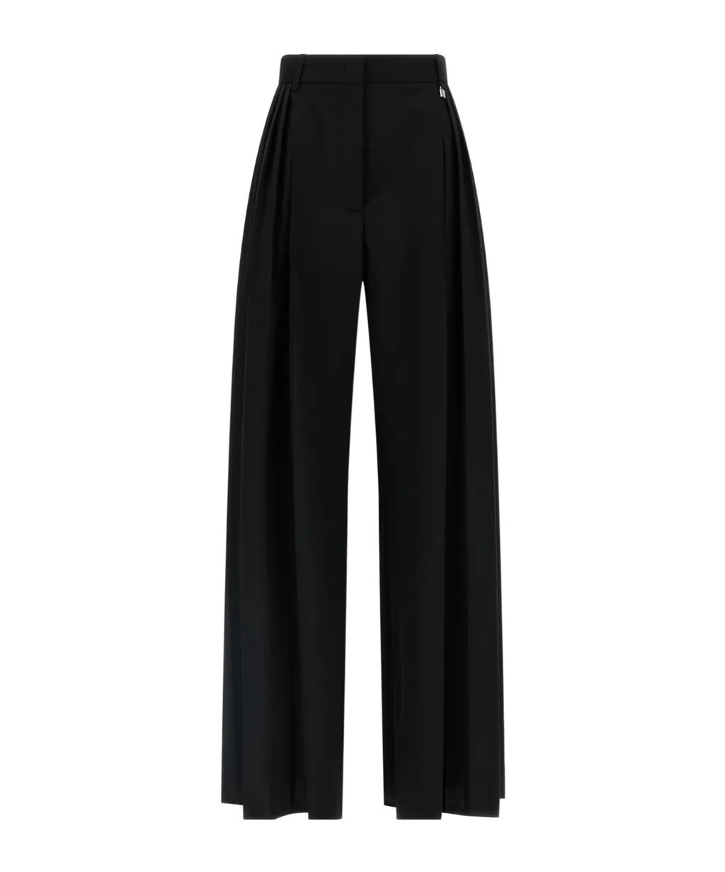 Pleated Wide-Leg Pants