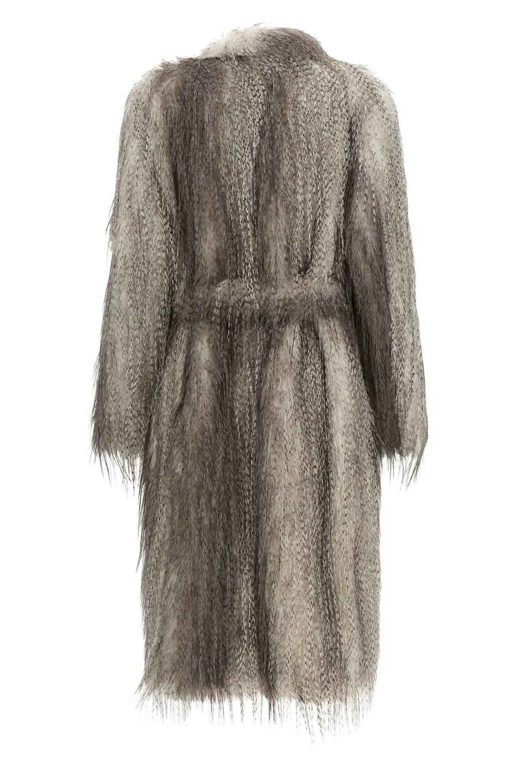 Belted Eco-Fur Coat