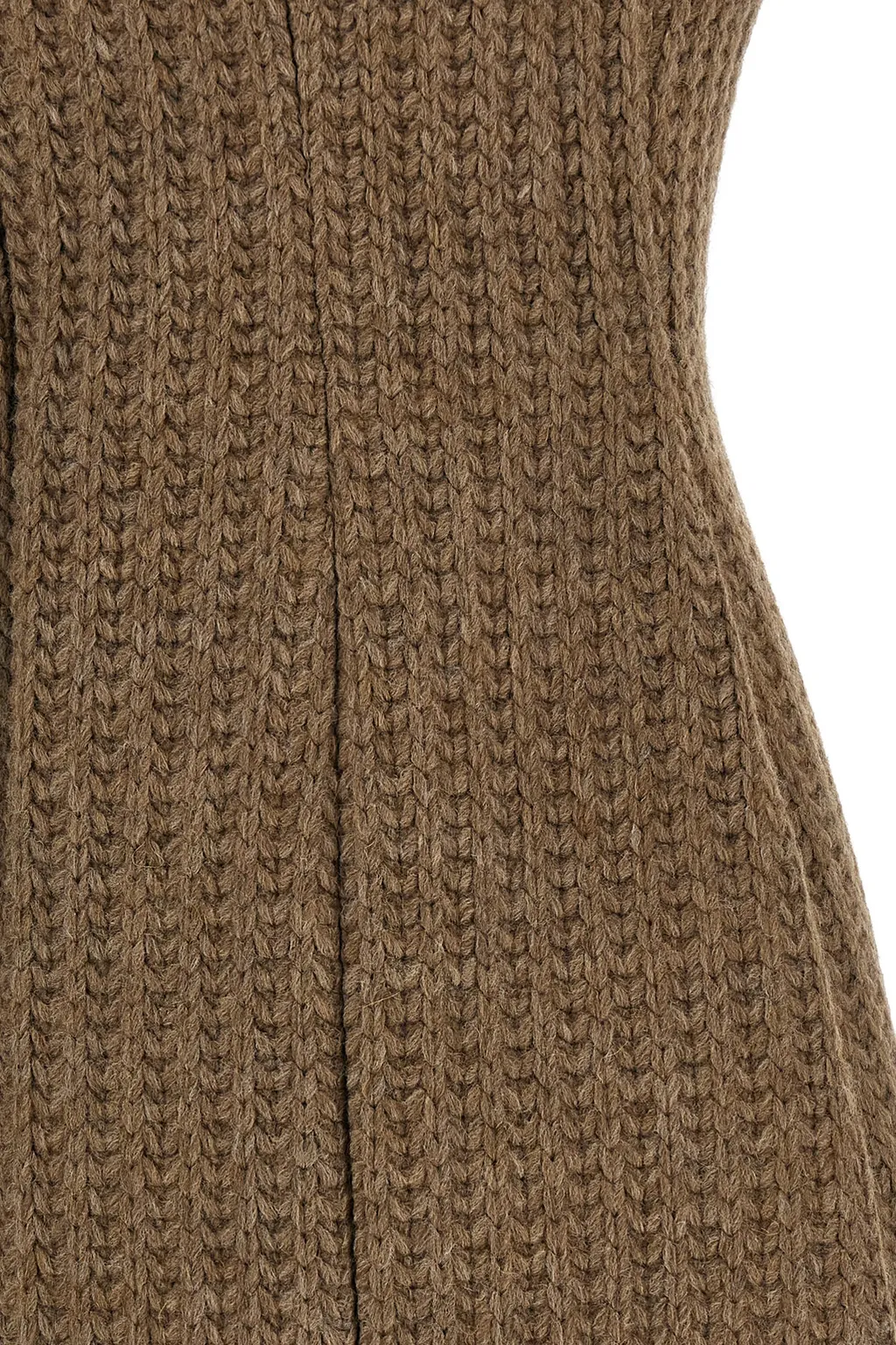 Brooch Knitted Mini Dress
