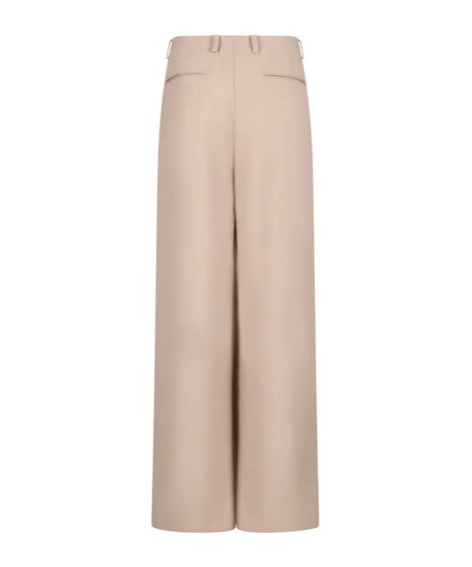 Pleated Wide-Leg Trousers