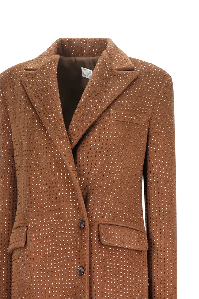 Rhinestone-Embellished Coat