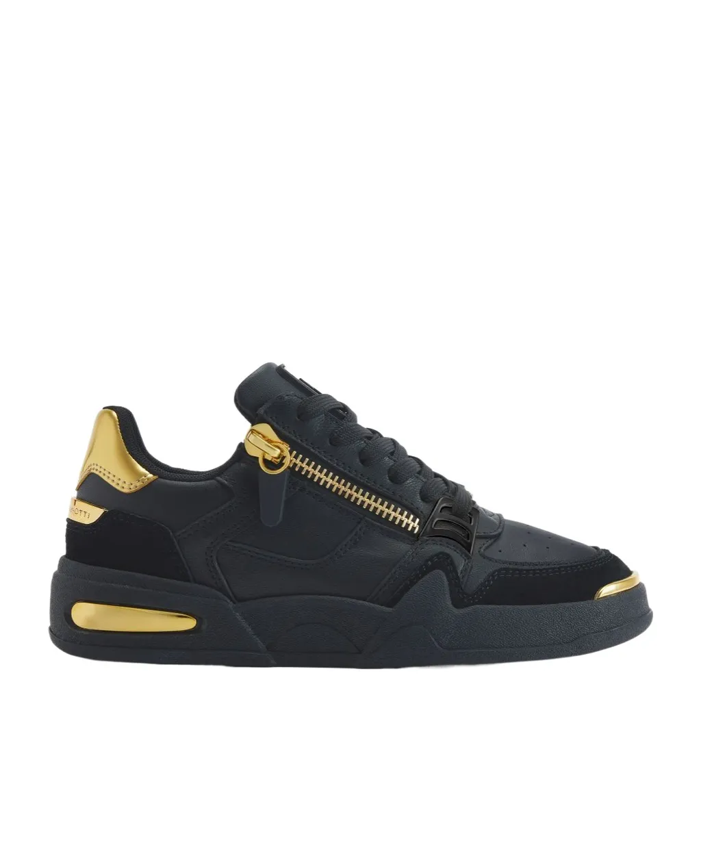 Zip-Detail Lace-Up Sneakers