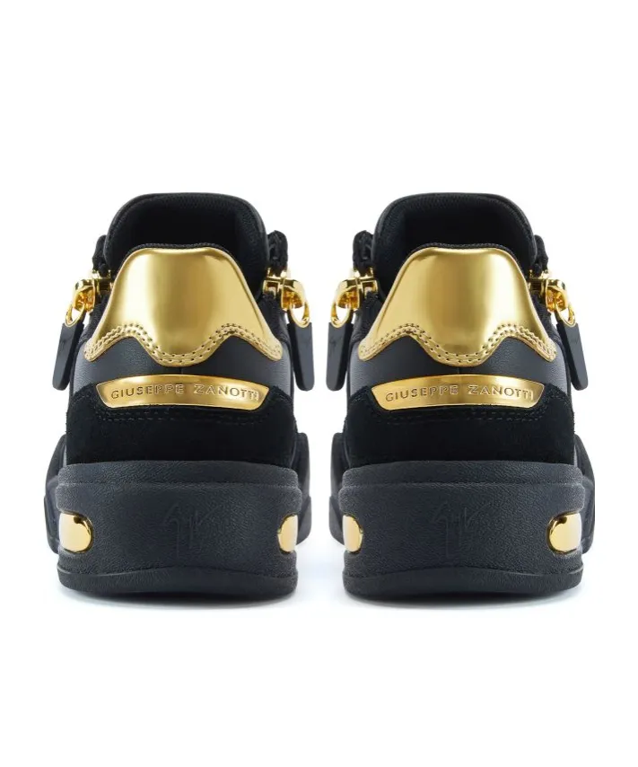 Zip-Detail Lace-Up Sneakers