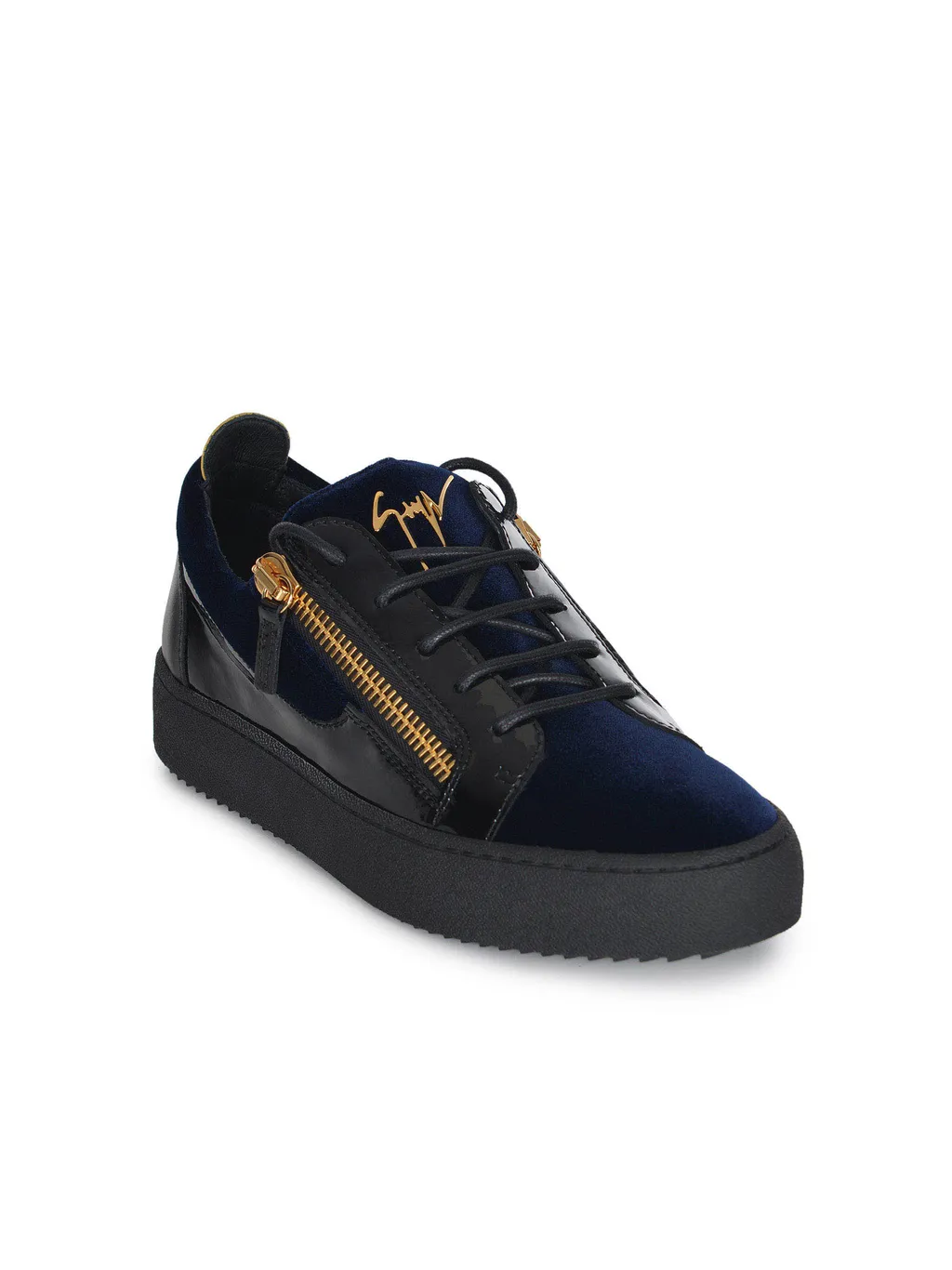 Frankie Zip-Detailed Lace-Up Sneakers