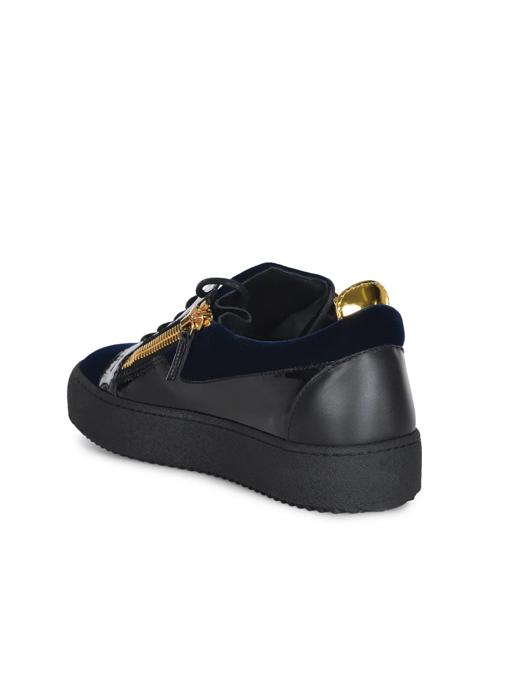 Frankie Zip-Detailed Lace-Up Sneakers