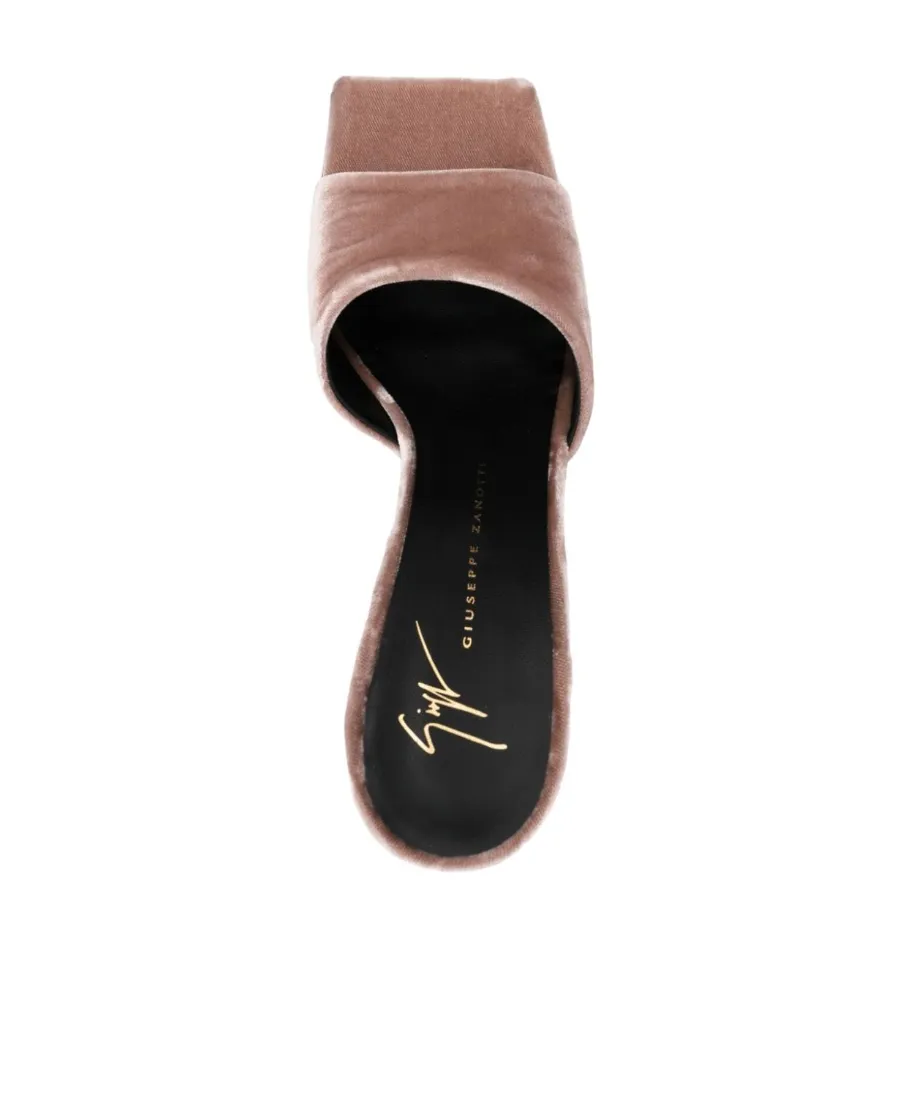 Square-Headed High-Heeled Sandals