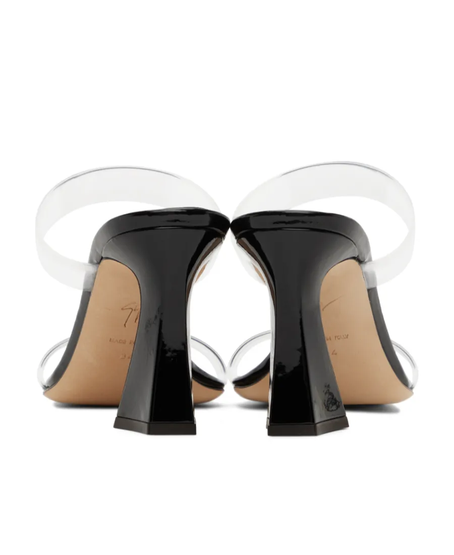 Square-Headed High-Heeled Sandals