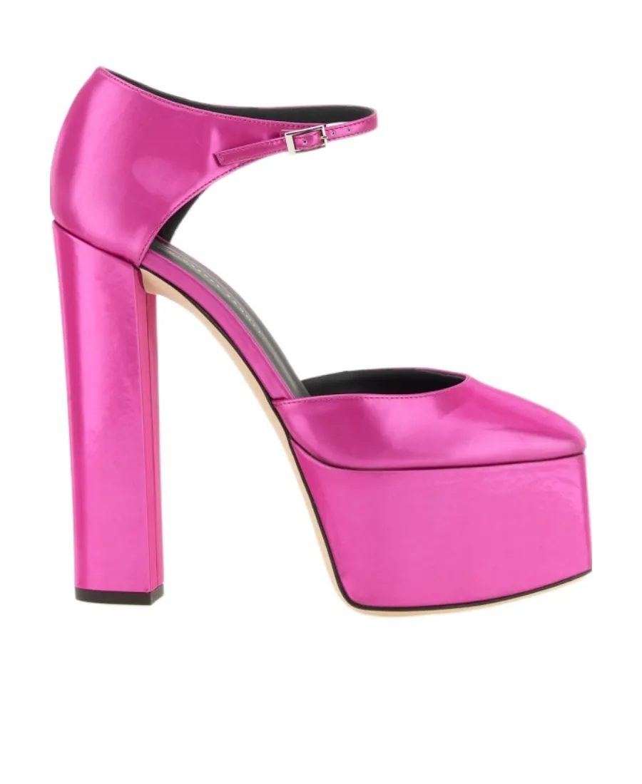 Bebe Platform Ankle Strap Pumps