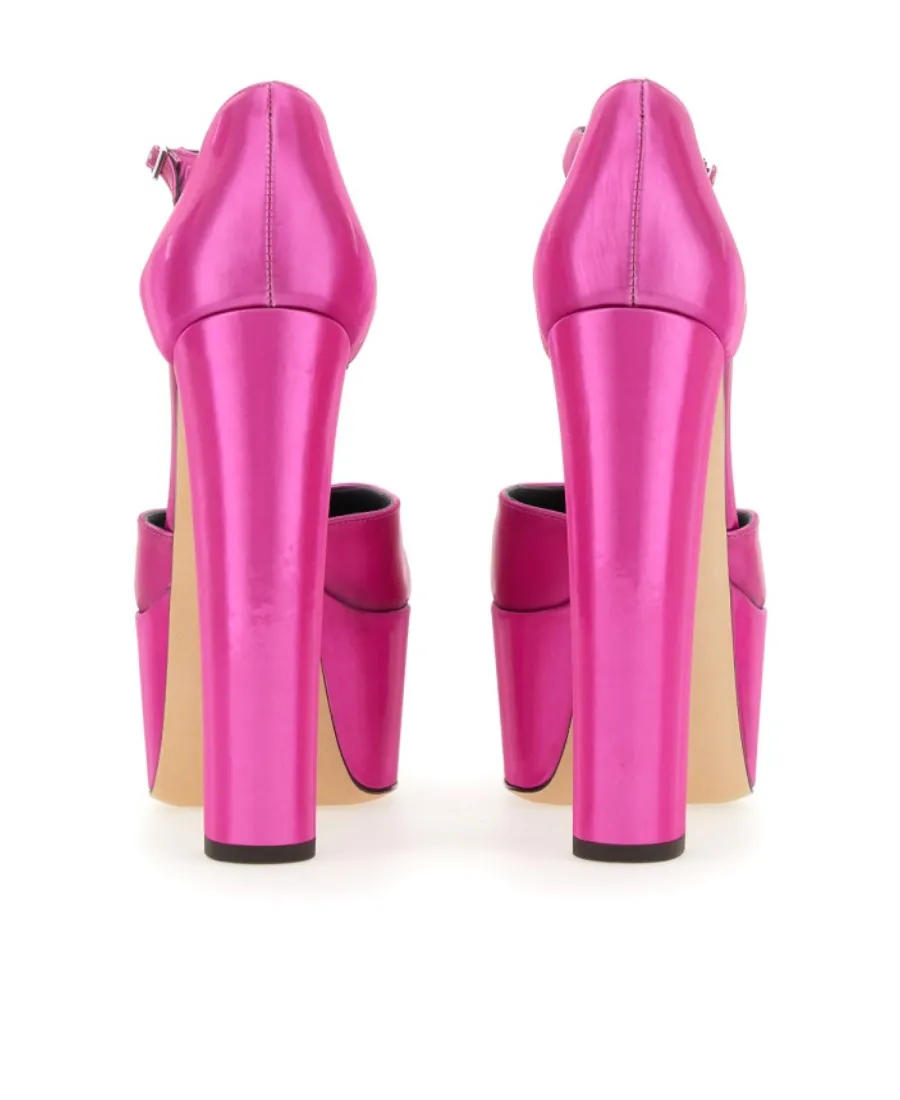 Bebe Platform Ankle Strap Pumps