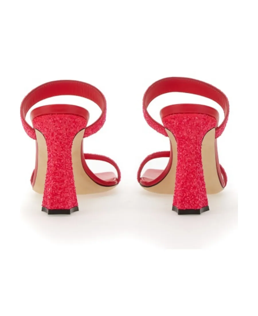 Glitter Strap Mules