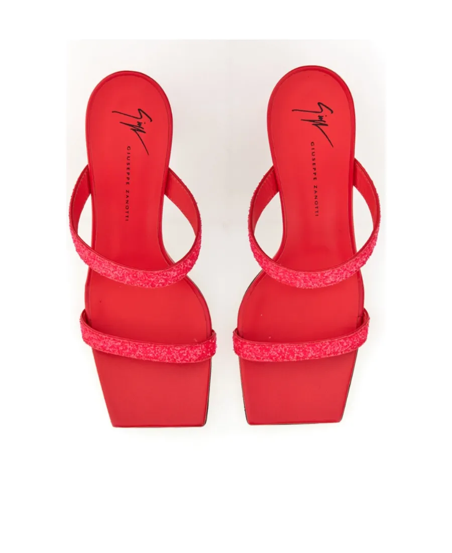 Glitter Strap Mules