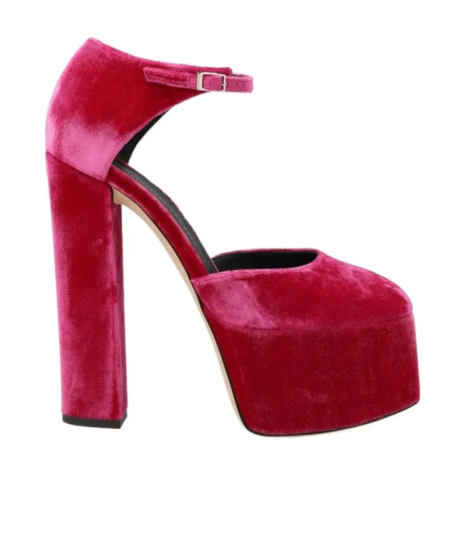 Bebe Velvet Platform Pumps