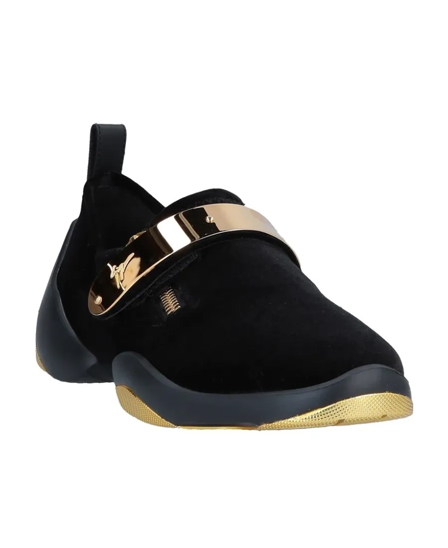 Zipper Details Low-Top Casual Sneakers