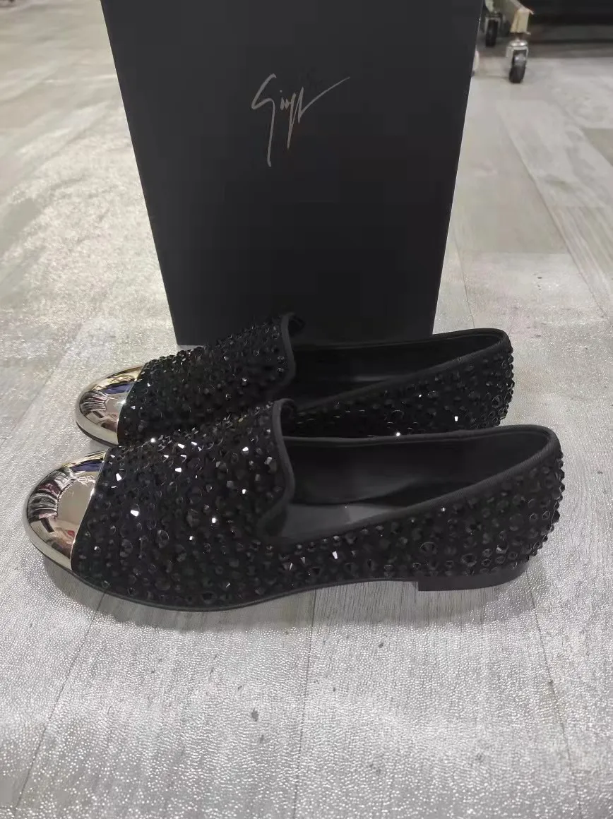 Silver Flat Shoes