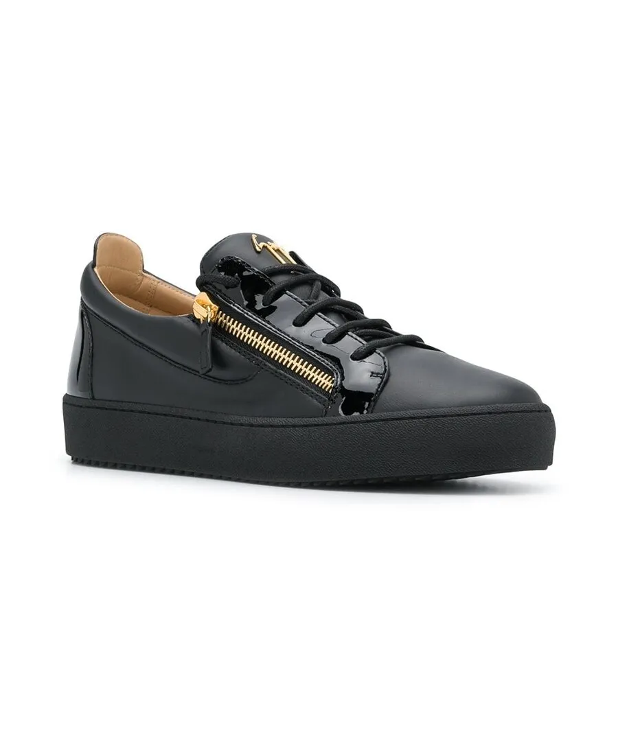 Zip Detailed Lace-Up Sneakers