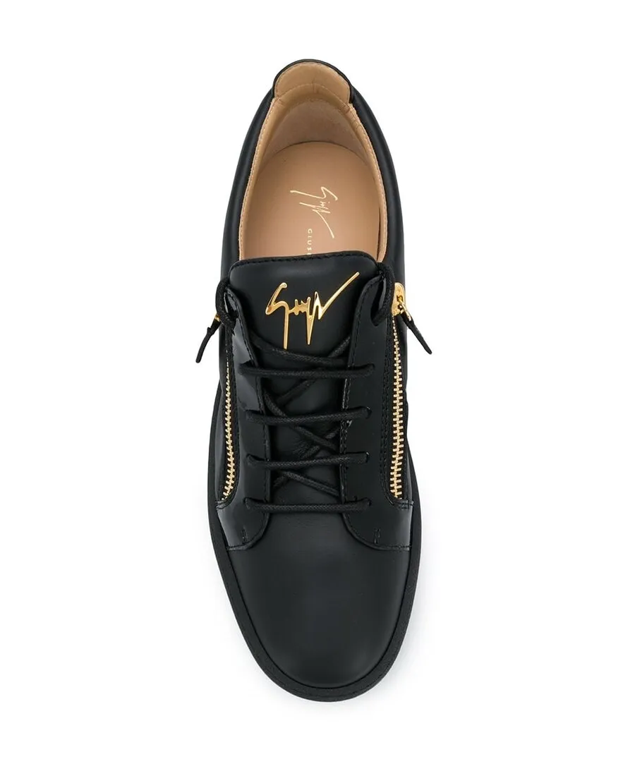 Zip Detailed Lace-Up Sneakers