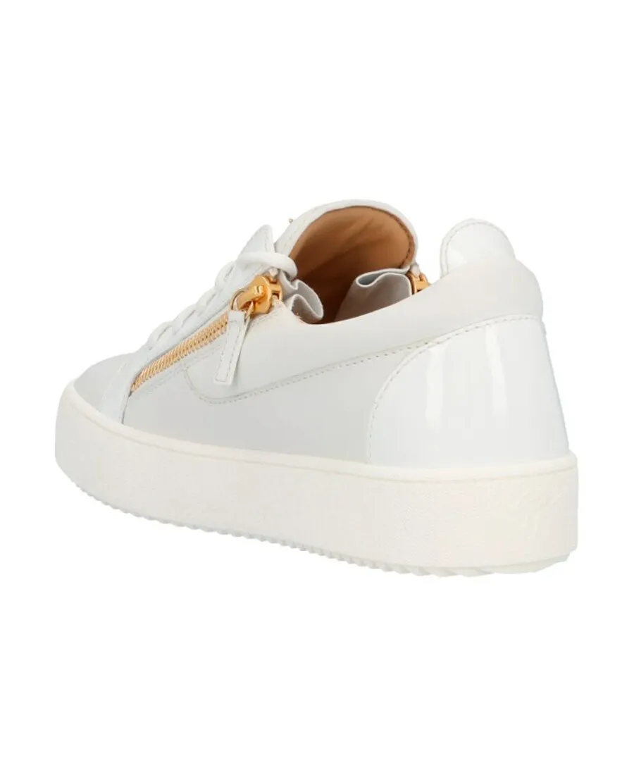 Zip-Detailed Lace-Up Sneakers