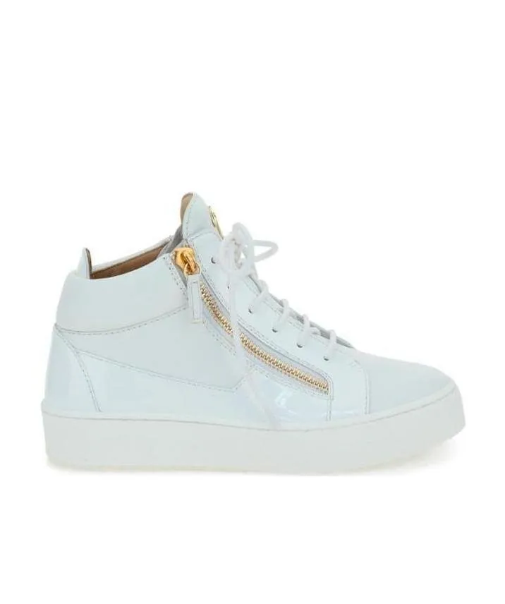 Side-Zip Lace-Up Sneakers