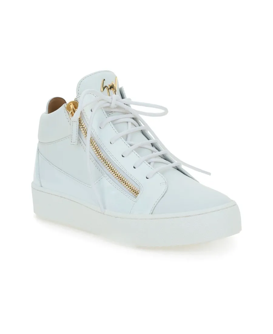 Side-Zip Lace-Up Sneakers