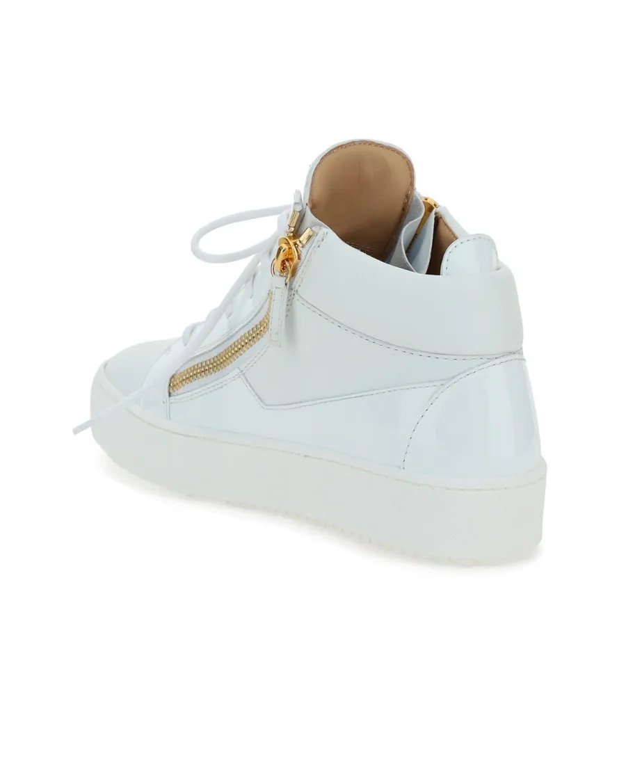 Side-Zip Lace-Up Sneakers