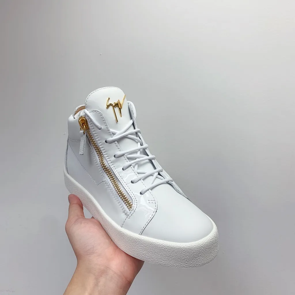 Side-Zip Lace-Up Sneakers