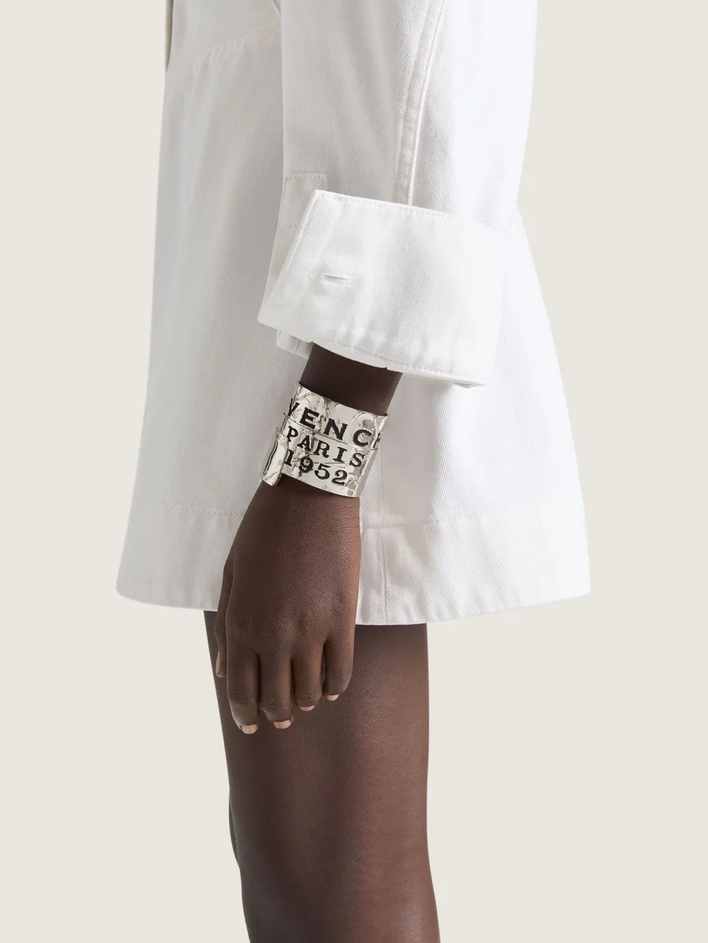 Paris 1952 Logo Engraved Tape Bracelet
