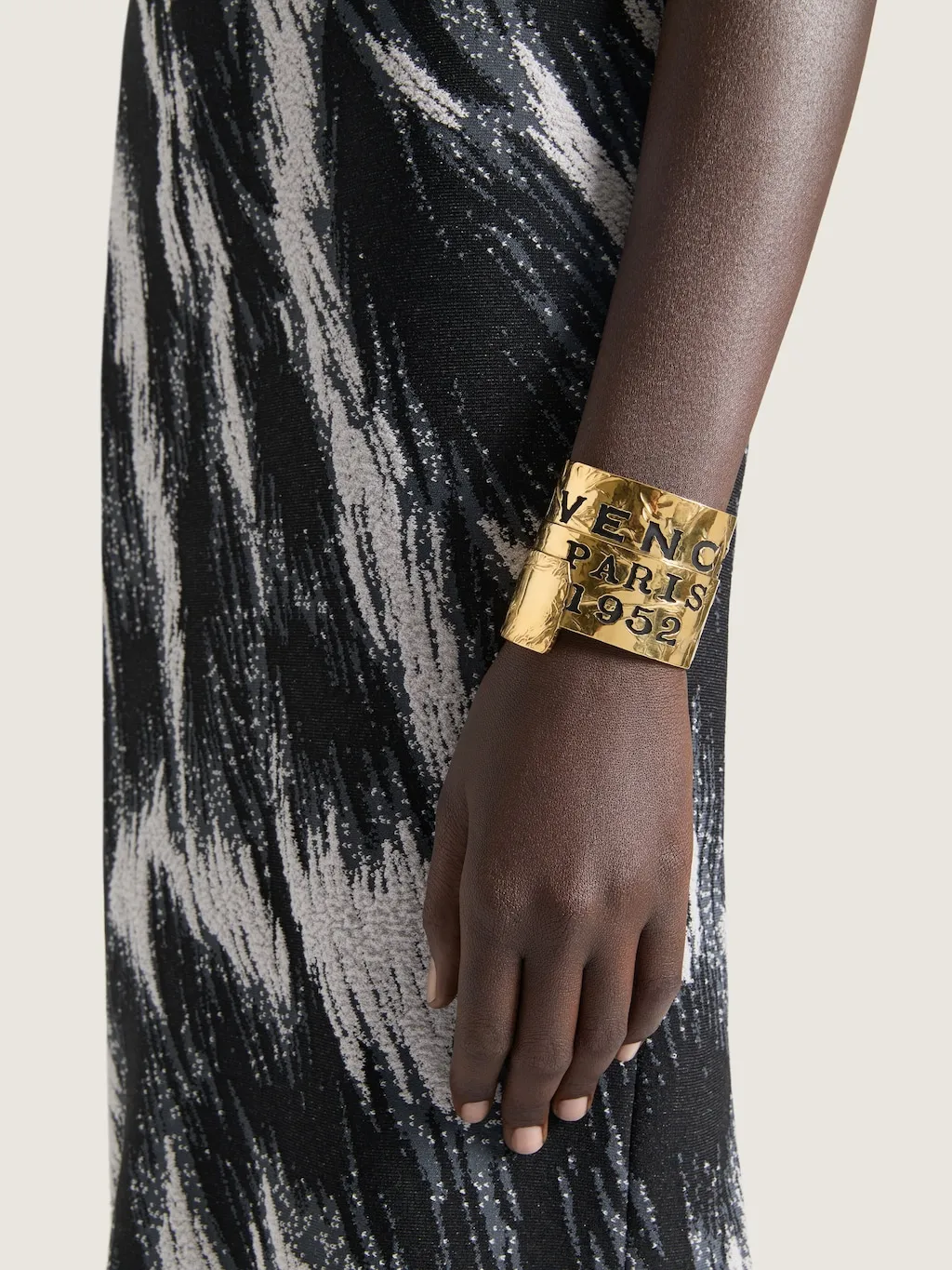 Paris 1952 Logo Engraved Tape Bracelet