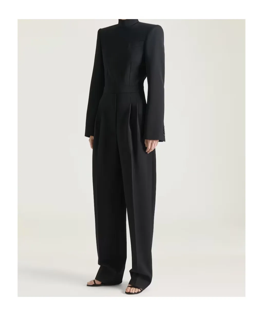 Long-Sleeve Backless Jumpsuit