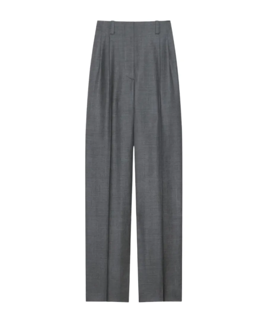 Double Pleat Wool Pants