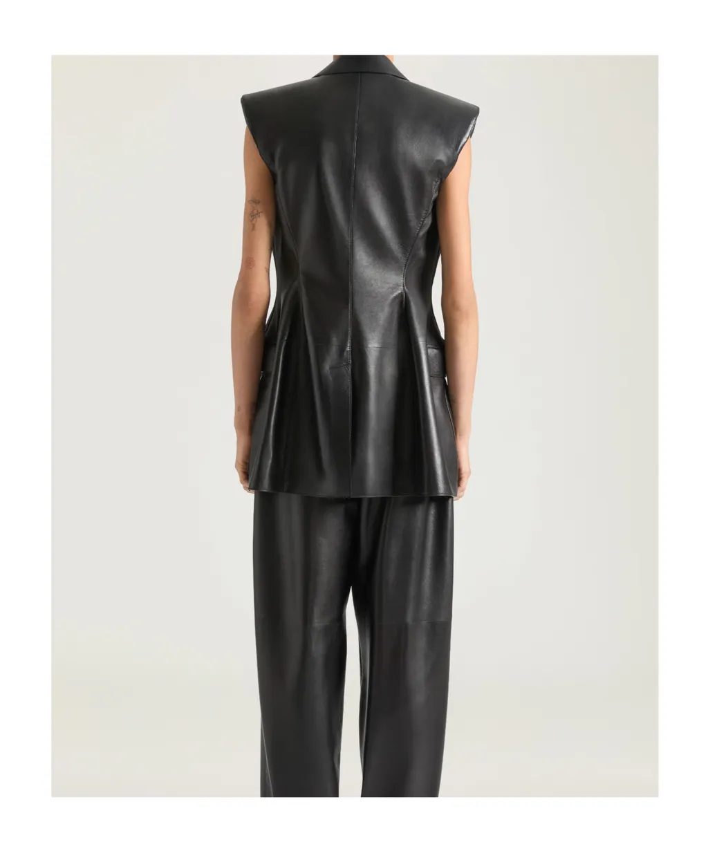 Double-Breasted Sleeveless Jacket