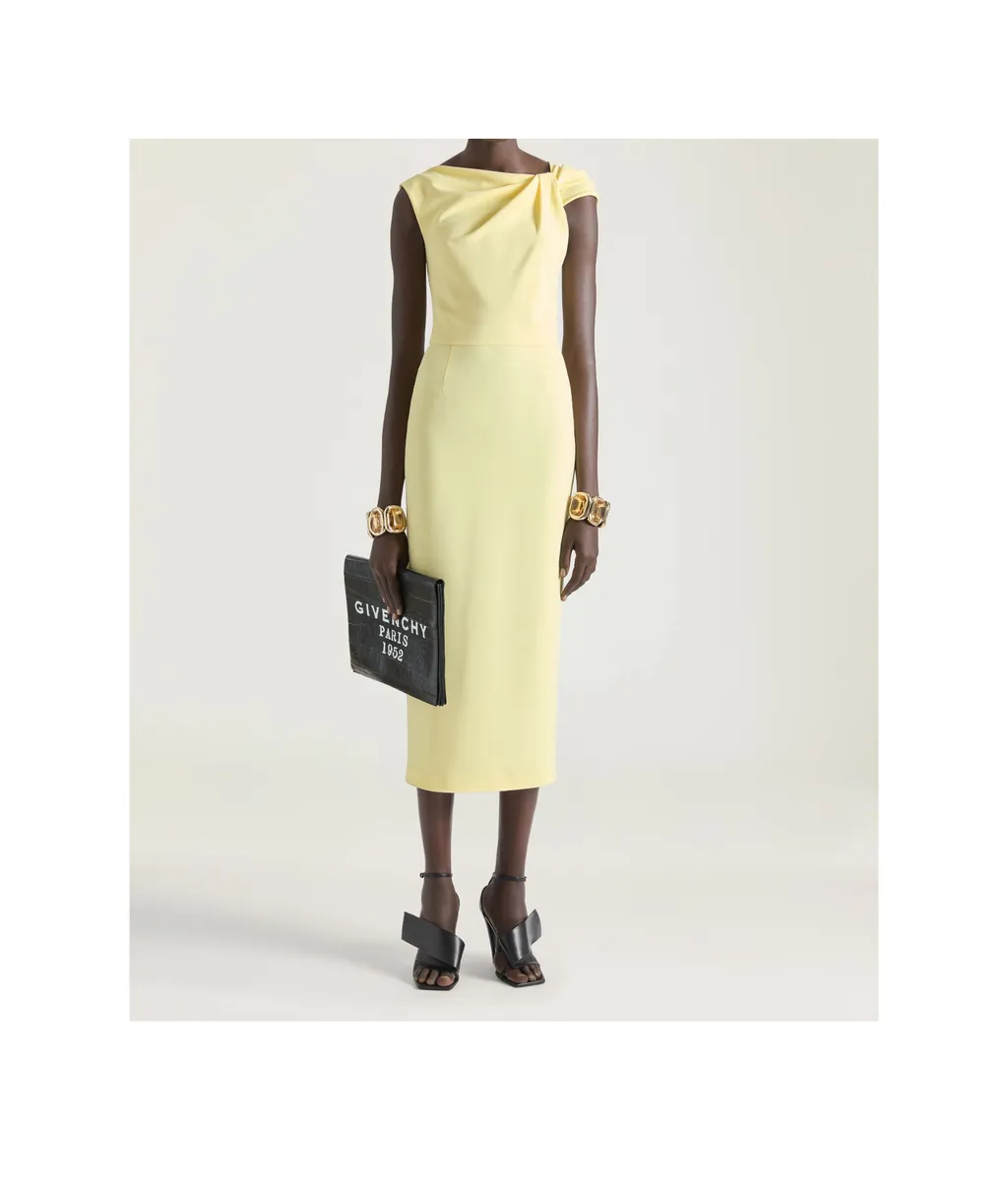 Draped Midi Cady Dress