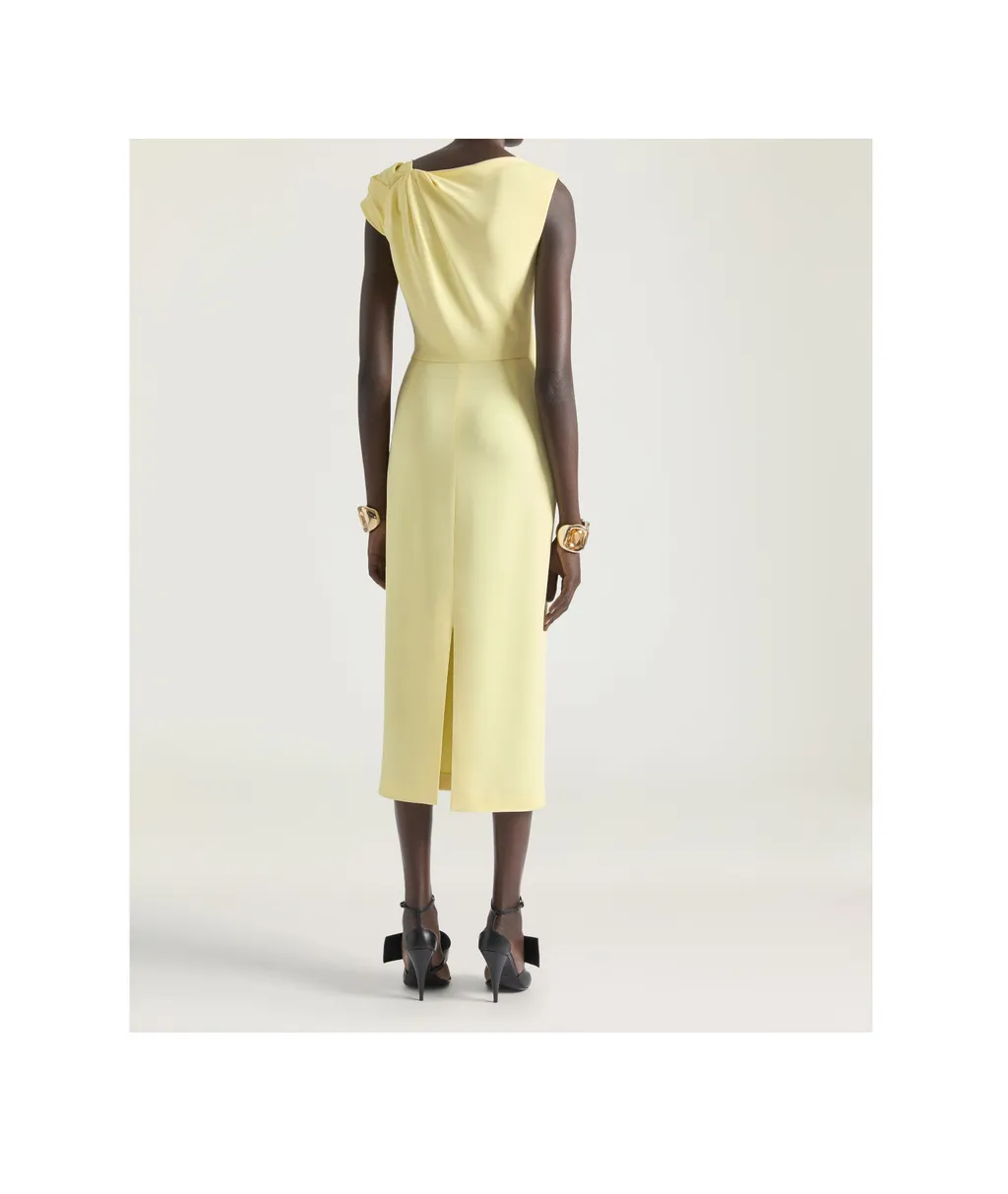 Draped Midi Cady Dress