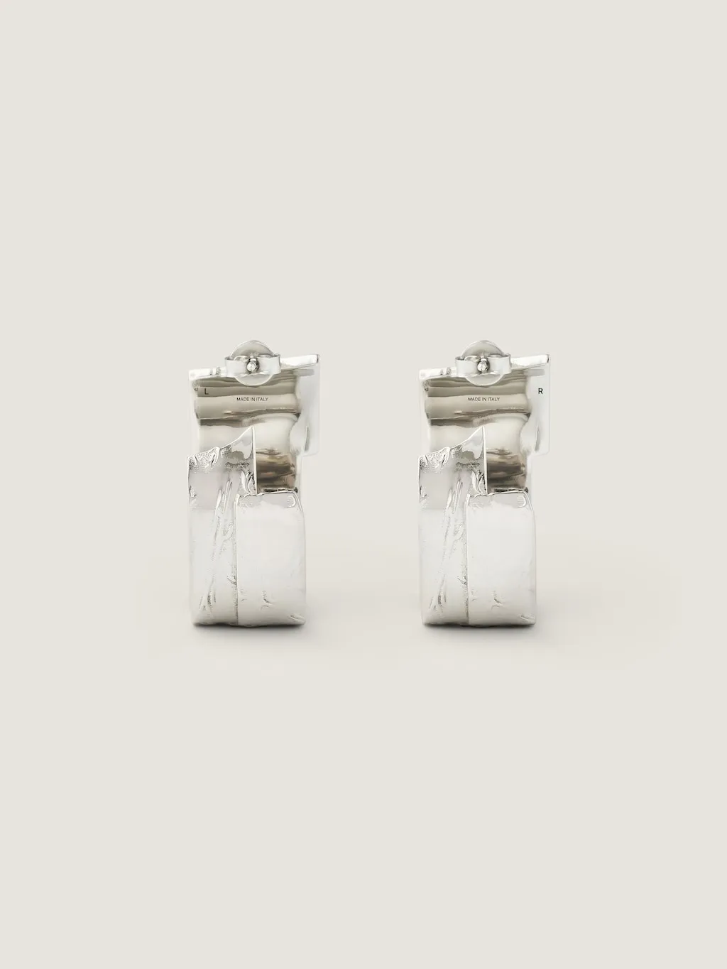 Logo Engraved Tape Earrings