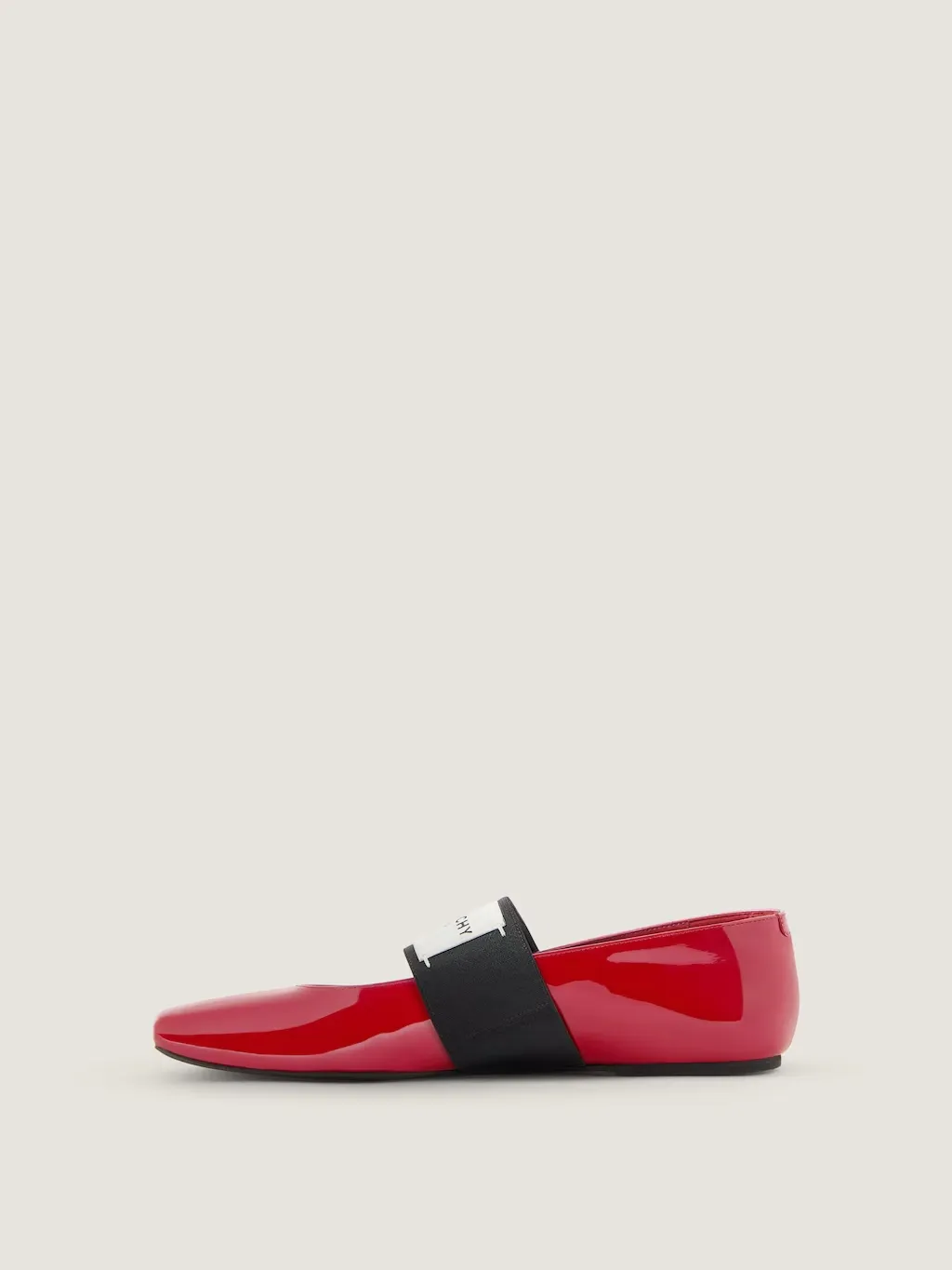Shiny Logo Strap Ballet Shoes