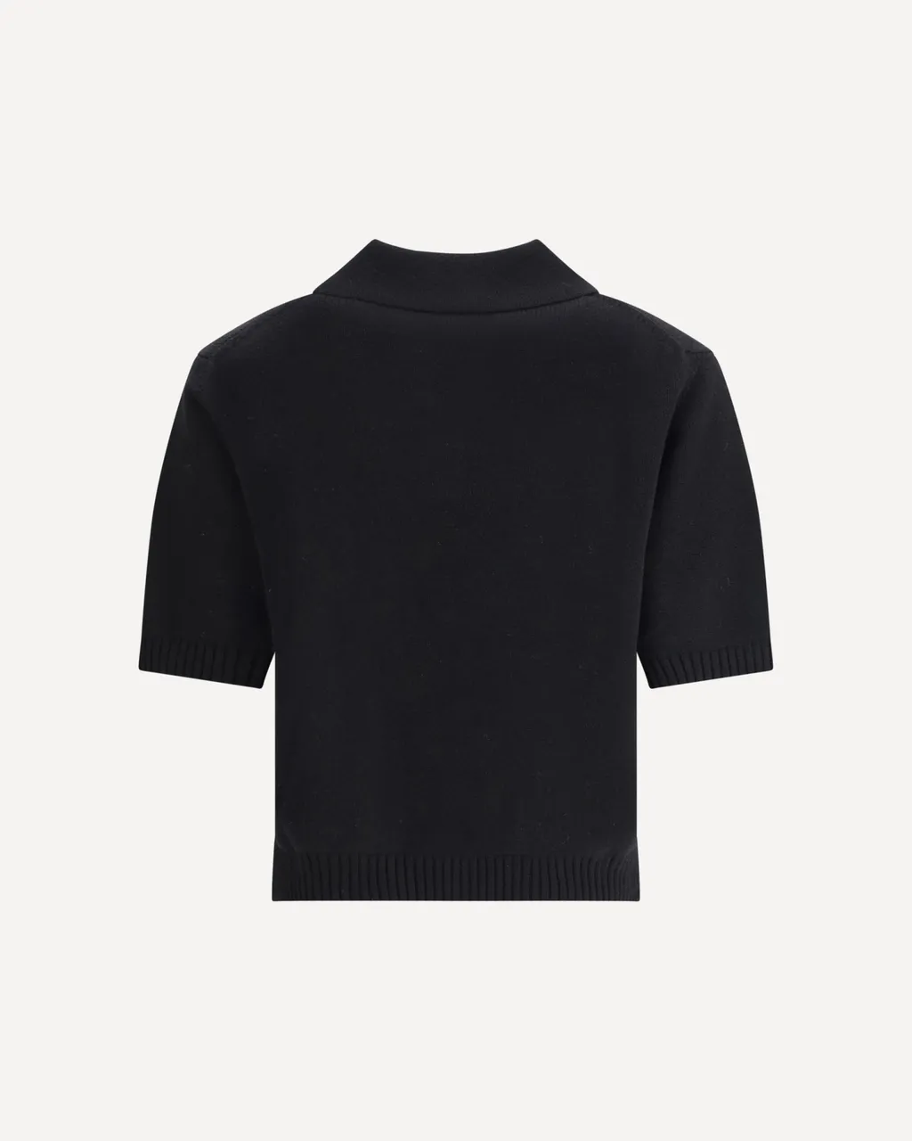 Paris 1952 Embroidered Knit Polo Top