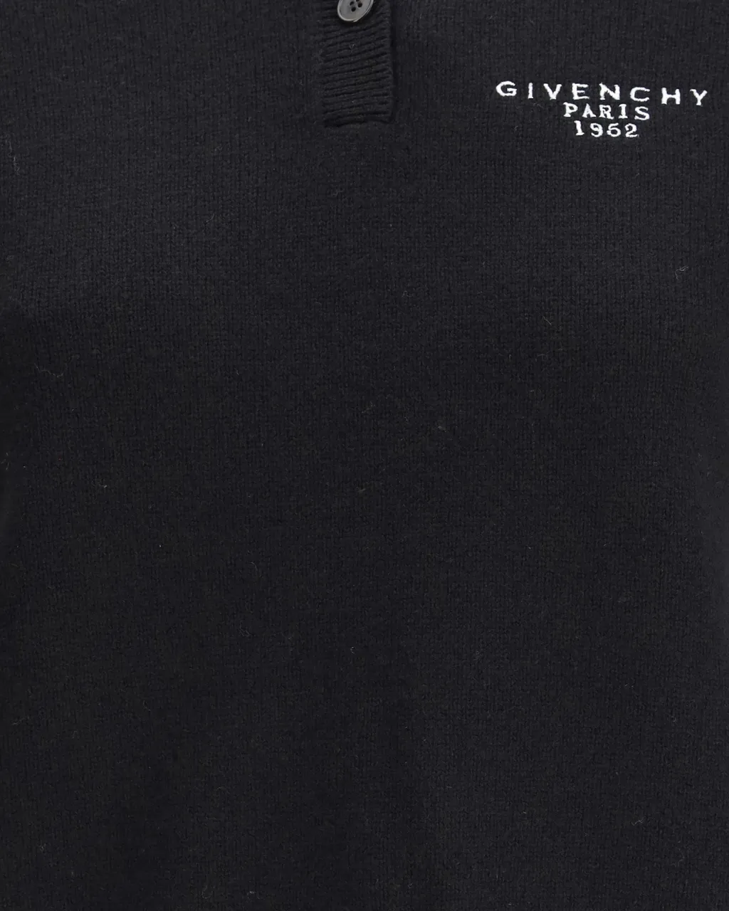 Paris 1952 Embroidered Knit Polo Top