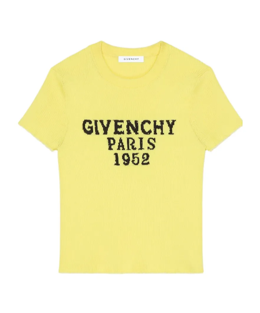 Paris 1952 Jacquard Cropped Knit Top