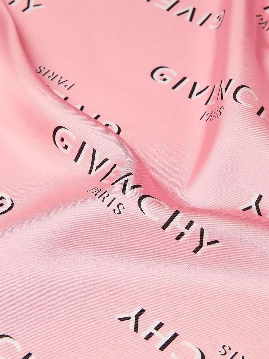 Logo-Print Silk Scarf
