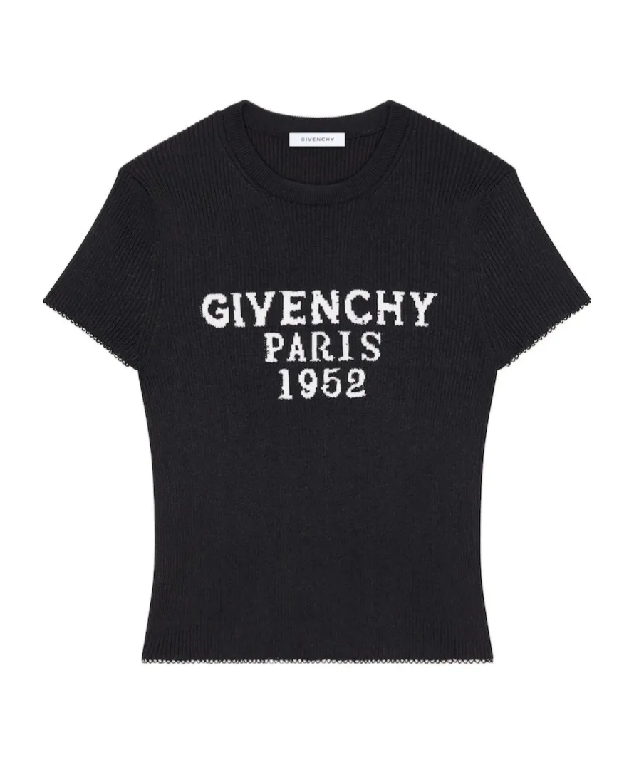 Paris 1952 Jacquard Cropped Knit Top