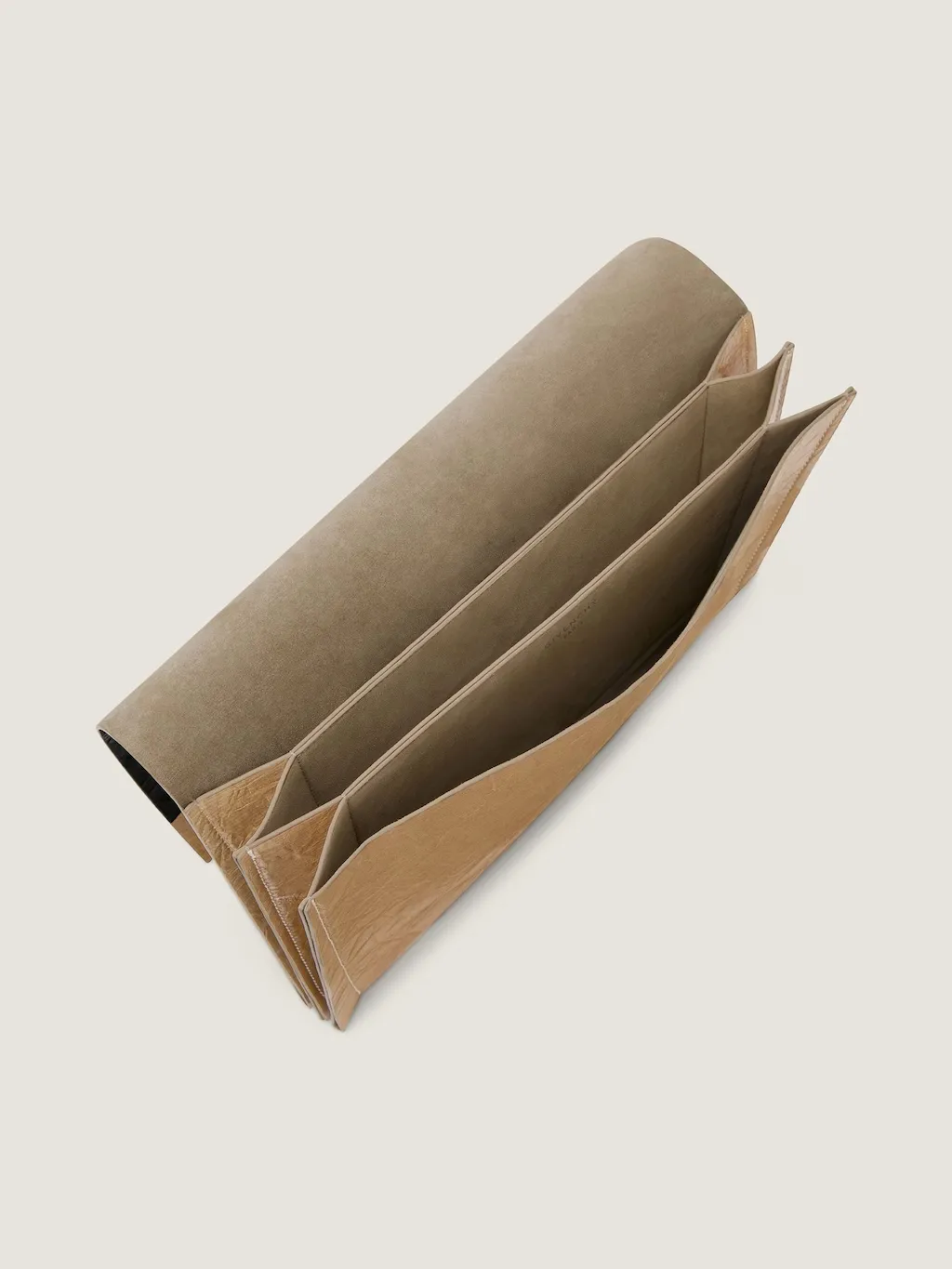 Logo Detailed Crinkled Effect Clutch Bag
