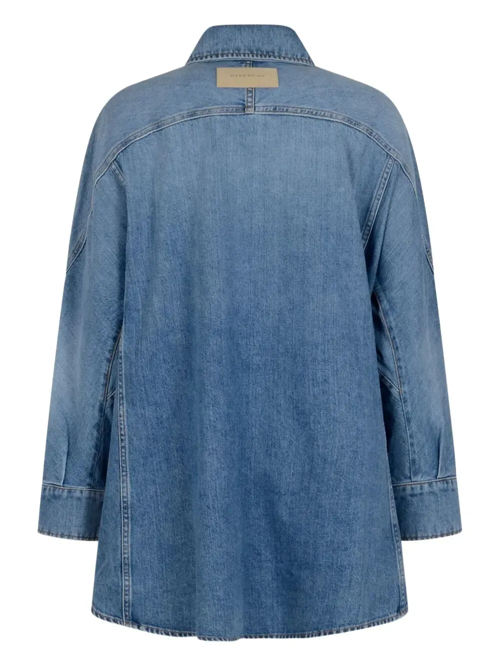 Denim Button-Fastening Shirt
