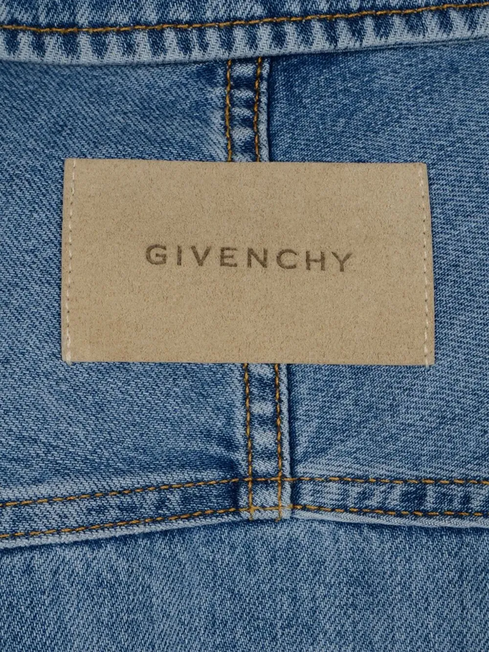 Denim Button-Fastening Shirt